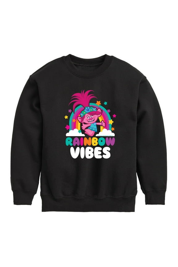 - Rainbow Vibes Poppy - Toddler & Youth Crewneck Fleece Sweatshirt