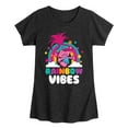 thumbnail image 1 of Trolls - Rainbow Vibes Poppy - Toddler & Youth Girls Short Sleeve Graphic T-Shirt, 1 of 5