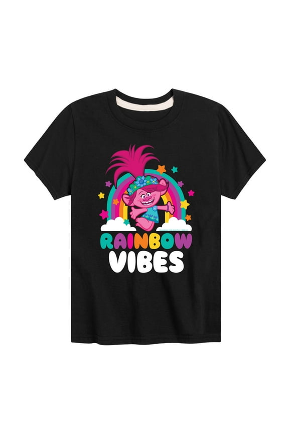 - Rainbow Vibes Poppy - Toddler & Youth Short Sleeve Graphic T-Shirt