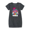 thumbnail image 1 of Trolls - Rainbow Vibes Poppy - Toddler & Youth Girls Fleece Dress, 1 of 4
