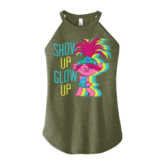 Trolls - Show Up Glow Up - Juniors High Neck Tank Top