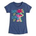 thumbnail image 1 of Trolls - Show Up Glow Up Poppy - Toddler & Youth Girls Short Sleeve Graphic T-Shirt, 1 of 5