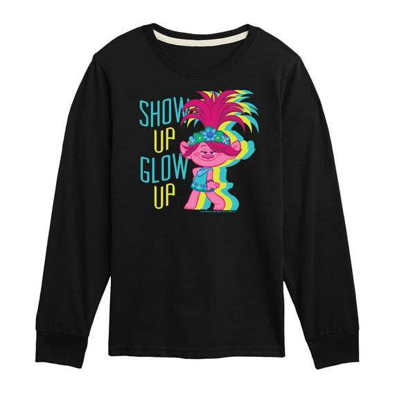 Trolls - Show Up Glow Up Poppy - Toddler & Youth Long Sleeve Graphic T-Shirt