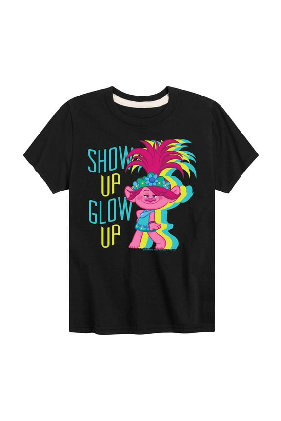 - Show Up Glow Up Poppy - Toddler & Youth Short Sleeve Graphic T-Shirt