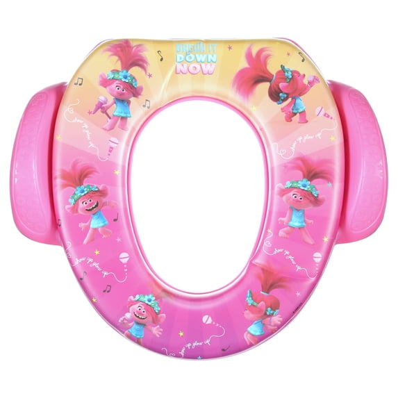 DreamWorks Trolls Soft Potty Training Seat for Toddlers with Hanging Hook, Fits Standard Toilets