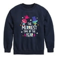 thumbnail image 1 of Trolls - The Merriest Time Of The Year Poppy and Branch - Toddler & Youth Crewneck Fleece Sweatshirt, 1 of 5