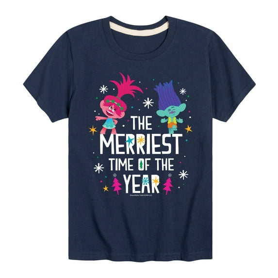 Trolls - The Merriest Time Of The Year - Toddler & Youth Short Sleeve Graphic T-Shirt