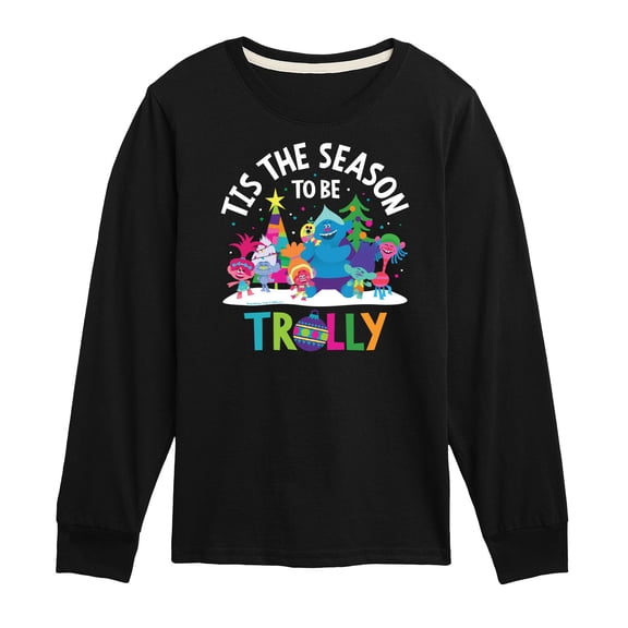 Trolls - Tis The Season Trolly Branch and Friends - Toddler & Youth Long Sleeve Graphic T-Shirt