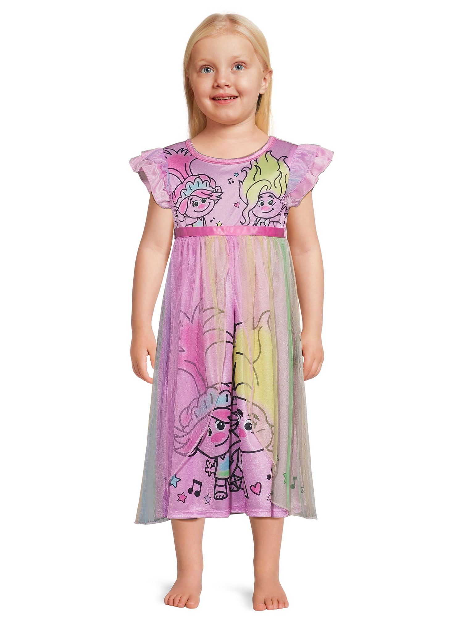 Trolls Toddler Girls Fantasy Nightgown, Sizes 2T5T