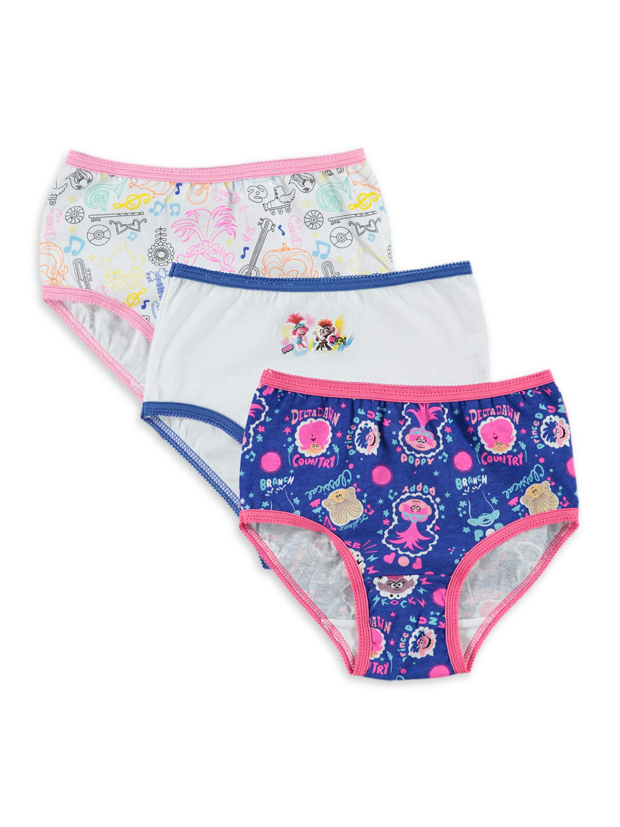 Trolls Toddler Girls Underwear, 3-Pack 