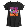 thumbnail image 1 of Trolls - Trick Or Troll Branch and Poppy  - Toddler & Youth Girls Short Sleeve Graphic T-Shirt, 1 of 5