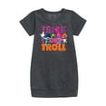 thumbnail image 1 of Trolls - Trick Or Troll Branch and Poppy  - Toddler & Youth Girls Fleece Dress, 1 of 4