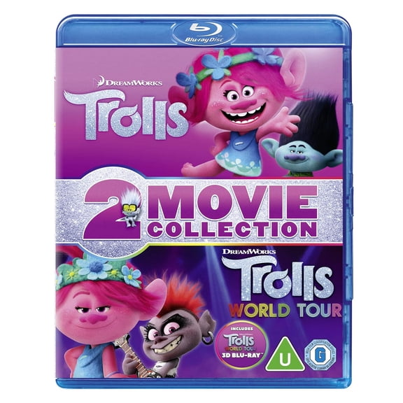 Trolls / Trolls World Tour 3D + 2D Blu-Ray Region Free