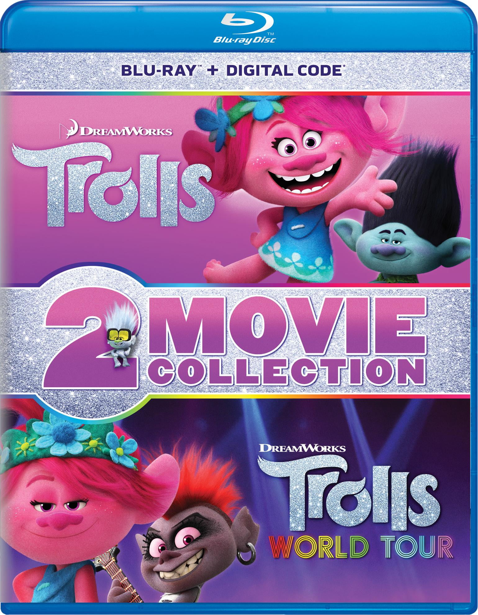 UNIVERSAL Trolls/Trolls World Tour 2-Movie Collection (Blu-ray + Digital Copy), Family, DreamWorks