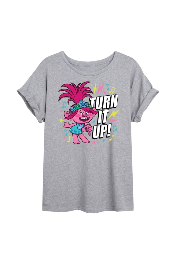 - Turn It Up - Juniors Ideal Flowy Muscle T-Shirt