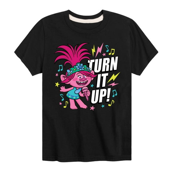Trolls - Turn It Up Poppy - Toddler & Youth Short Sleeve Graphic T-Shirt