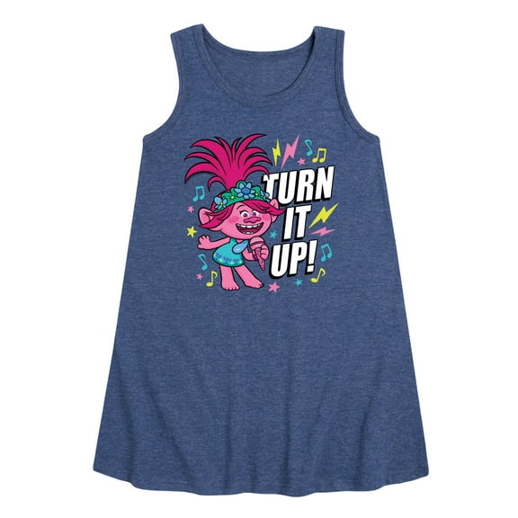 Trolls - Turn It Up Poppy - Toddler & Youth Girls A-line Dress