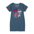 thumbnail image 1 of Trolls - Turn It Up Poppy - Toddler & Youth Girls Fleece Dress, 1 of 5