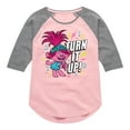 thumbnail image 1 of Trolls - Turn It Up Poppy - Toddler & Youth Girls Raglan Graphic T-Shirt, 1 of 5