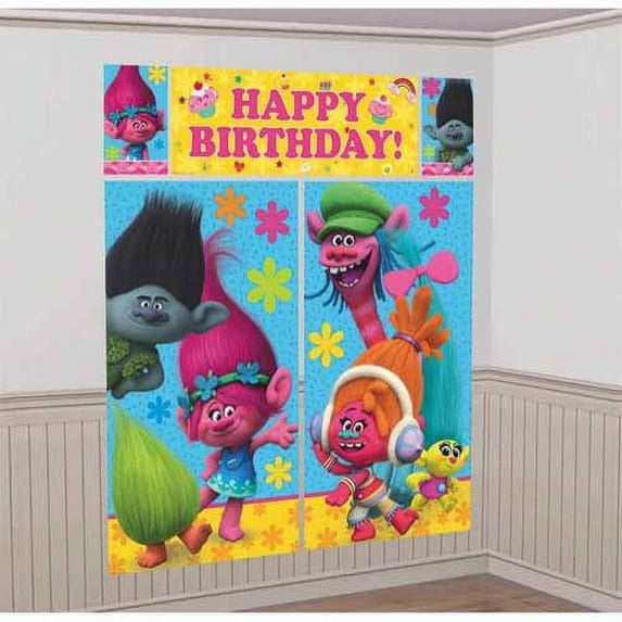 Trolls Wall Poster Decorating Kit (5pc)