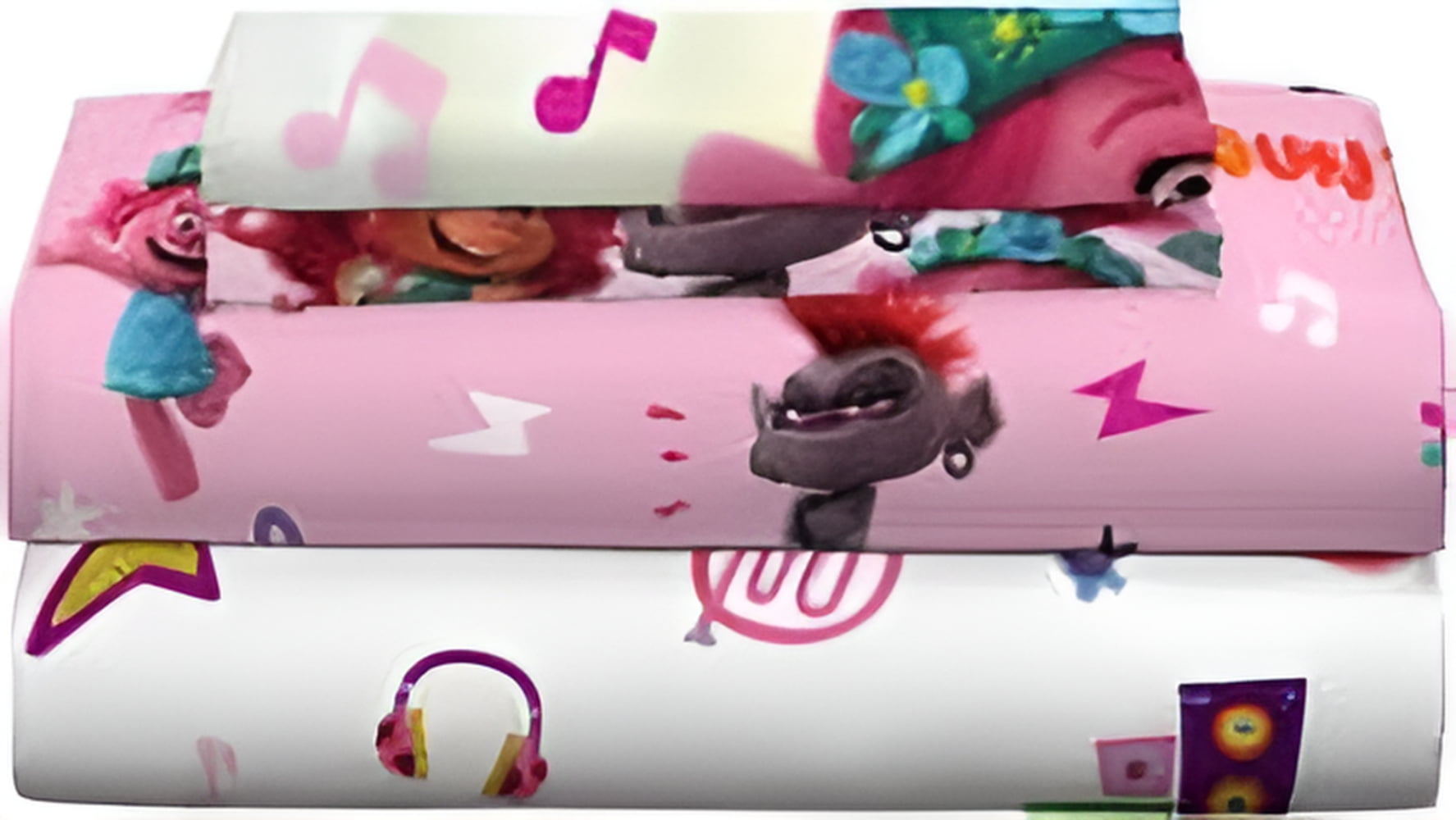 Trolls World Tour 4 Pieces Soft & Cozy Full Bedding Sheet Set for Kids Bedroom