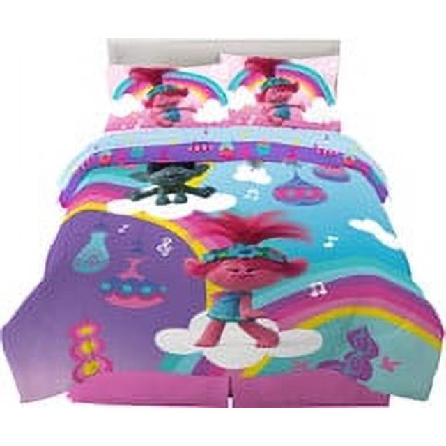 Trolls World Tour 5 PC Full Bed Set