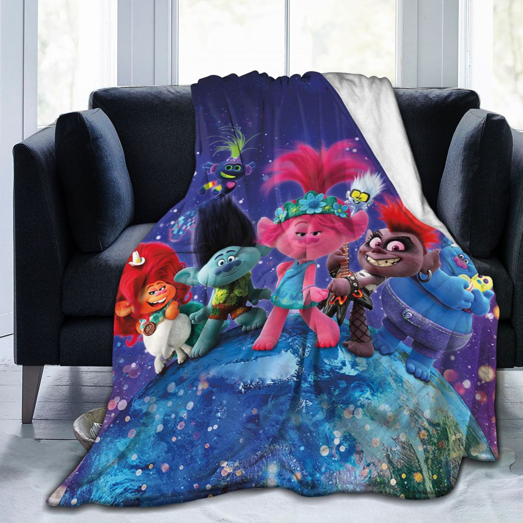 Flannel Blanket Trolls World Tour Throw Blanket Trolls Plush
