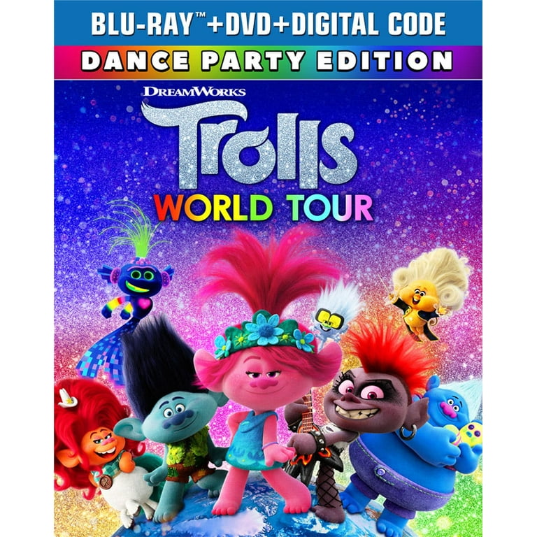 Trolls World Tour Movie - Blu-ray + DVD + Digital for Kids