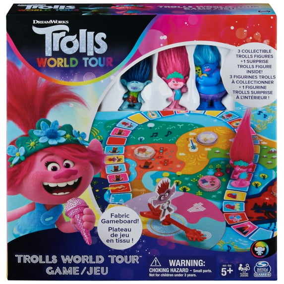 Trolls World Tour Cooperative Strategy Board Game for Families and Kids Ages 5 and up