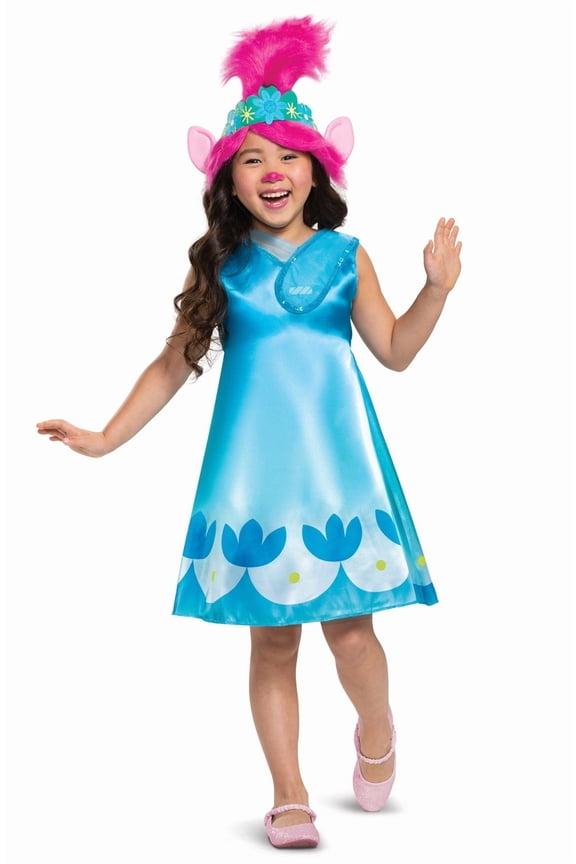 Trolls World Tour Poppy Classic Girl's Costume Medium 7-8