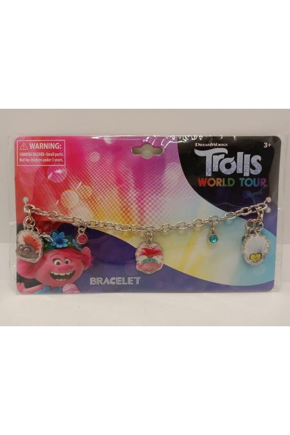 Trolls World Tour Kids Charm Bracelet, Ages 3+