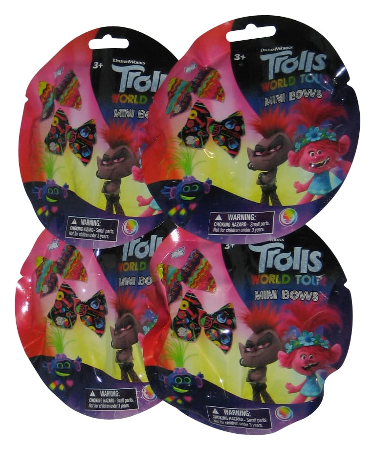 BULLS-I-TOY Trolls World Tour Mini Bows Blind Lot 8 Bow Total - (4 Bags)