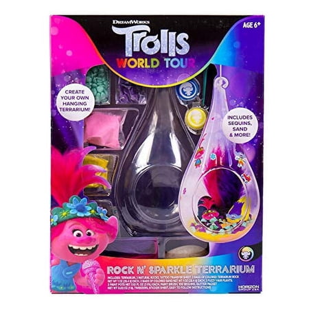 Trolls World Tour Rock N? Sparkle Terrarium by Horizon Group USA. Decorate Natural Rocks with Paint & Tattoos. Use Colored Rocks, Sand, Stickers & More to Decorate Your Own Terrarium
