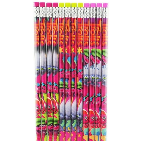Trolls wooden pencils 12ct