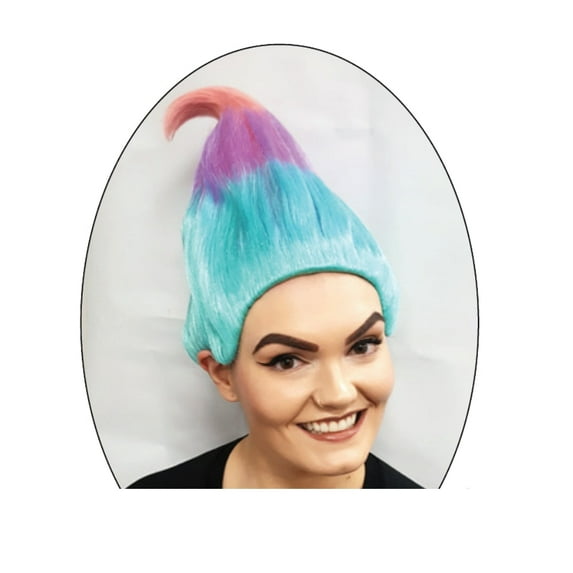 Trollz Sky Blue, Lavender And Pink Wig Cosplay Costume Movie TV Hair Trolls