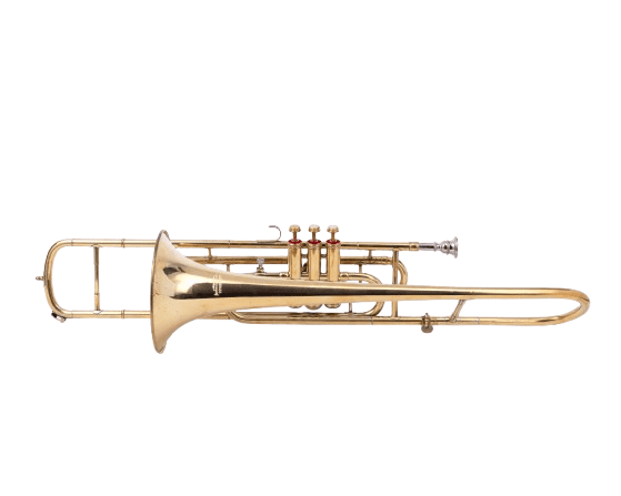 Trombone Bb Pitch Brass-With Hard Case And Mouthpiece Beginner Solid Songs