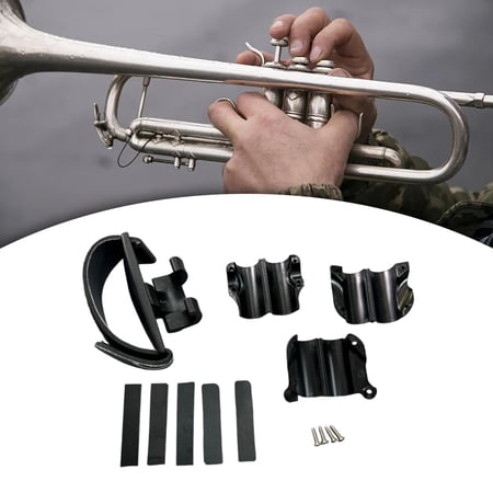 Trombone Grip with Screws and Straps Can Balance The Instrument Adjustable Guard Universal Comfortable Trombone Cleaning Care Black Wraps