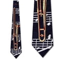 thumbnail image 1 of Trombone Large with Music Necktie Mens Tie by Stev, 1 of 3
