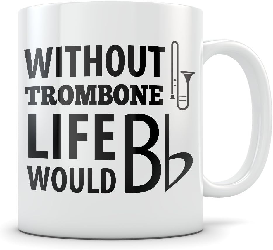 Trombone Mug Trombonist Coffee Cup for Music Teacher or Player Best