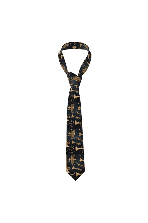 Trombone Musical Instruments Art Men's Formal Necktie Business Suit Accessory Ties for Weddings Banquets Office Gift