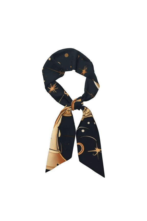 Trombone Musical Instruments Art Satin Scarf Silky Neck Hair Scarf Shawl Wrap, Headband Handbag Accessory