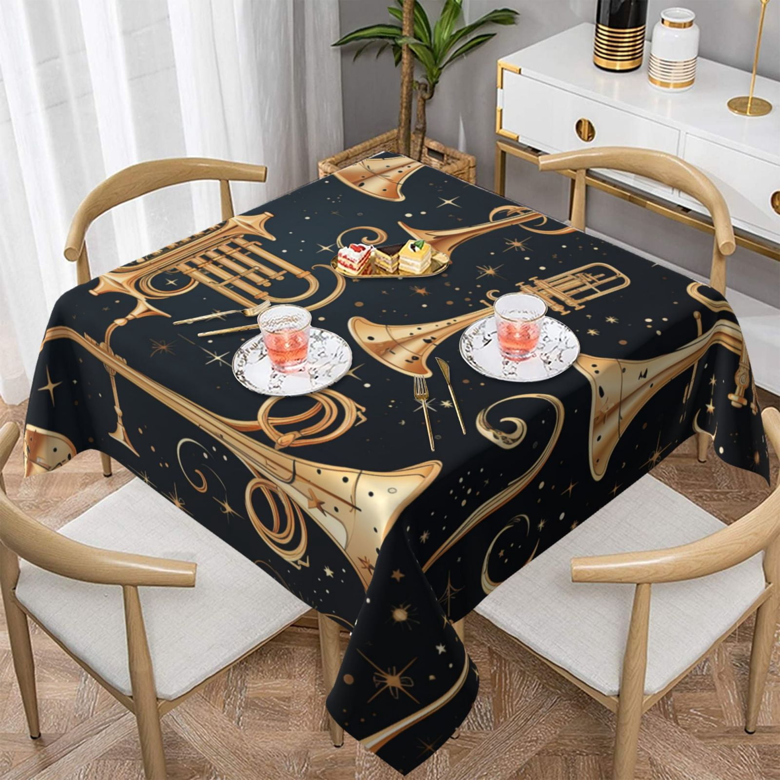 Trombone Musical Instruments Art Square Tablecloth 60x60 Waterproof ...