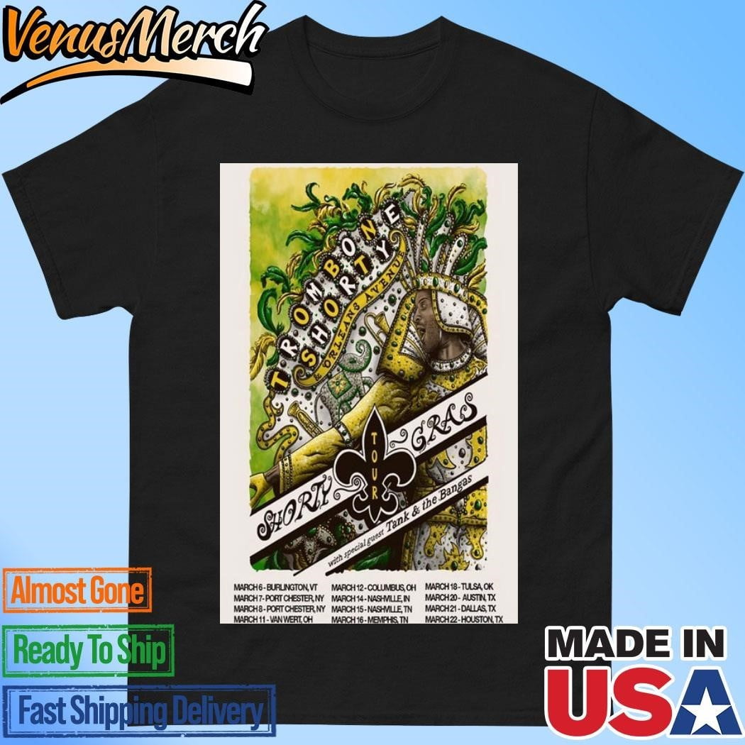 Trombone Shorty Tour Shorty Gras 2025 Poster Shirt