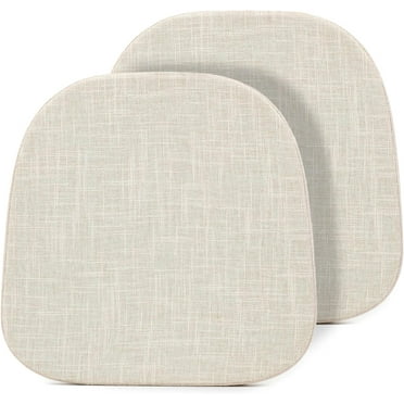 Tromlycs 14x14 Metal Chair Cushions Pads Set of 2 for Tolix Metal Chairs Small Seat Cushions 14 inch Beige