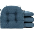 thumbnail image 1 of Tromlycs Chair Cushions for Dining Chairs Kitchen Seat Cushions Room 4 Pack Pads with Ties Indoor Non Slip Office 18x18 Inch, Blue, 1 of 7