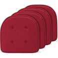 thumbnail image 1 of Tromlycs Dining Room Chair Cushions Set of 4 for Dining Kitchen Chairs Pads Seat Cushions Indoor Non Slip U Shaped 17 x 16 Inch Red, 1 of 6