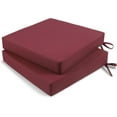 thumbnail image 1 of Tromlycs Outdoor Chair Cushions for Patio Furniture Set of 2 Seat Waterproof Outside 19x19 Inch Square with Ties Burgundy Maroon, 1 of 6