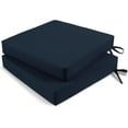 thumbnail image 1 of Tromlycs Outdoor Cushions for Patio Furniture Chair Cushions Set of 2 Seat 22x22 Inch Waterproof Outside Square with Ties Navy Blue, 1 of 6