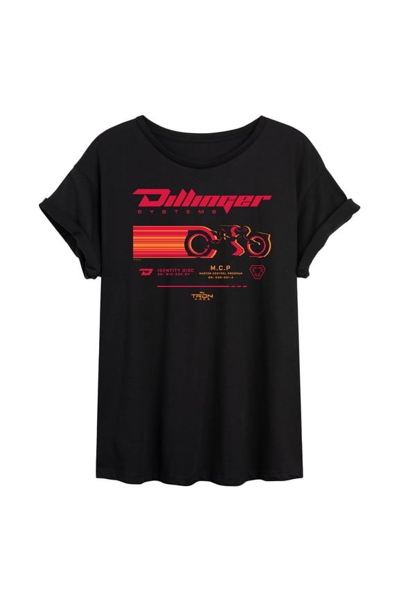 - Dillinger Motorcycle - Womens Oversized Graphic T-Shirt