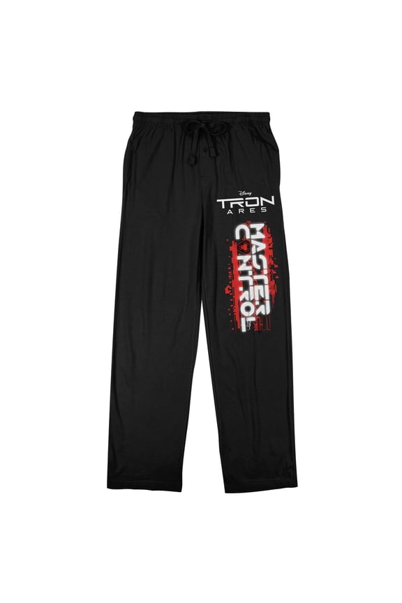 Tron Ares Master Control Adult Black Sleep Pajama Pants-XXL